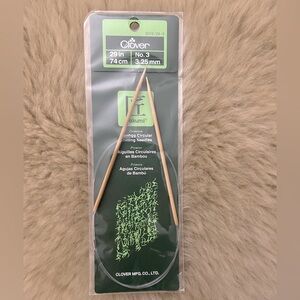 Japan Clover Takumi Bamboo Circular Knitting Needles 29" length US Size 3 3.25mm